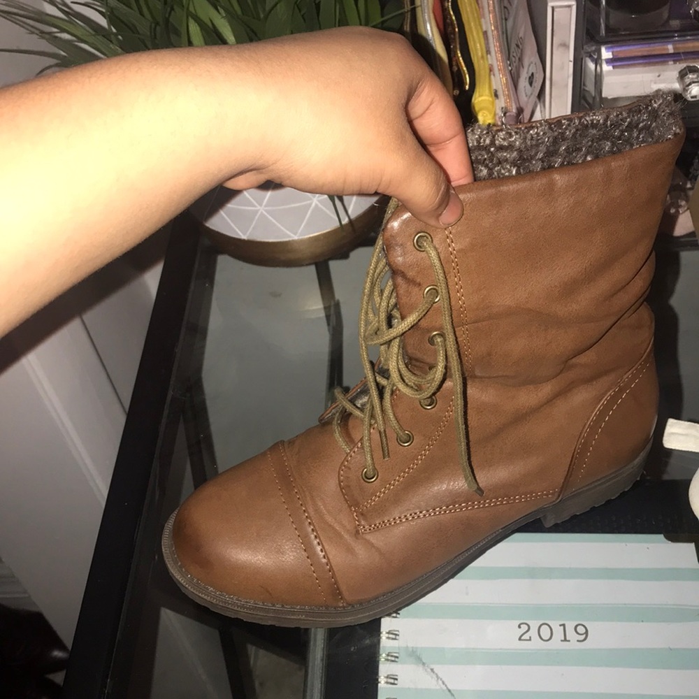 Dark brown boots